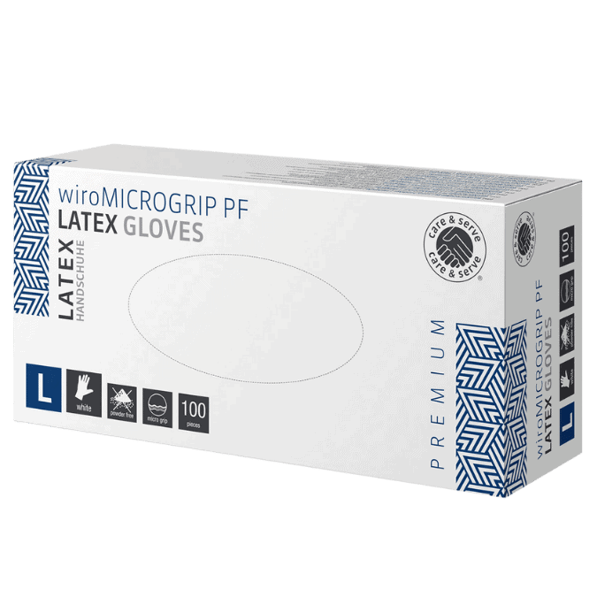 Latex handschoenen ongepoederd L